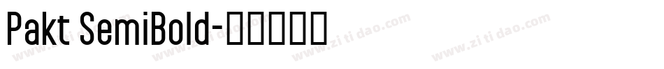 Pakt SemiBold字体转换